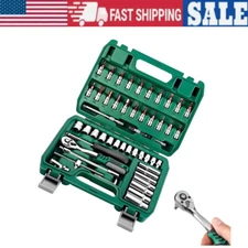 53 Pieces Electric Sleeve Tool Impact Wrench Adapter Hand Tool Socket Set