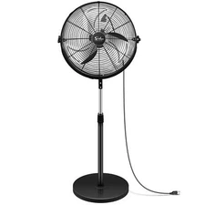 18 Inch Pedestal Standing Fan High Velocity Metal For Residential Black 1/2 Pack