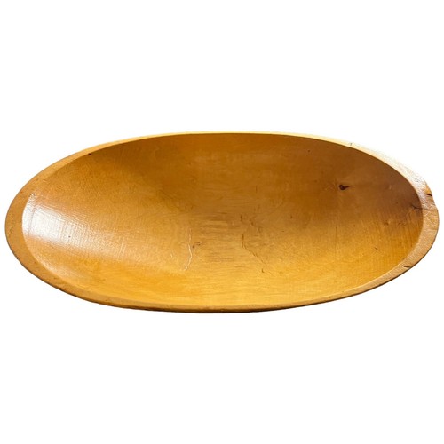 Vintage Hand Carved Wooden Dough Bread Bowl Farmhouse 24” x 13” Unique Rare Big. - Picture 9 of 11