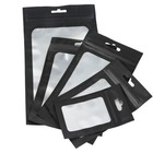 Clear Black Gripseal Bags Zipper Lock Flat Pouch For Packaging Arts Craft Herbs