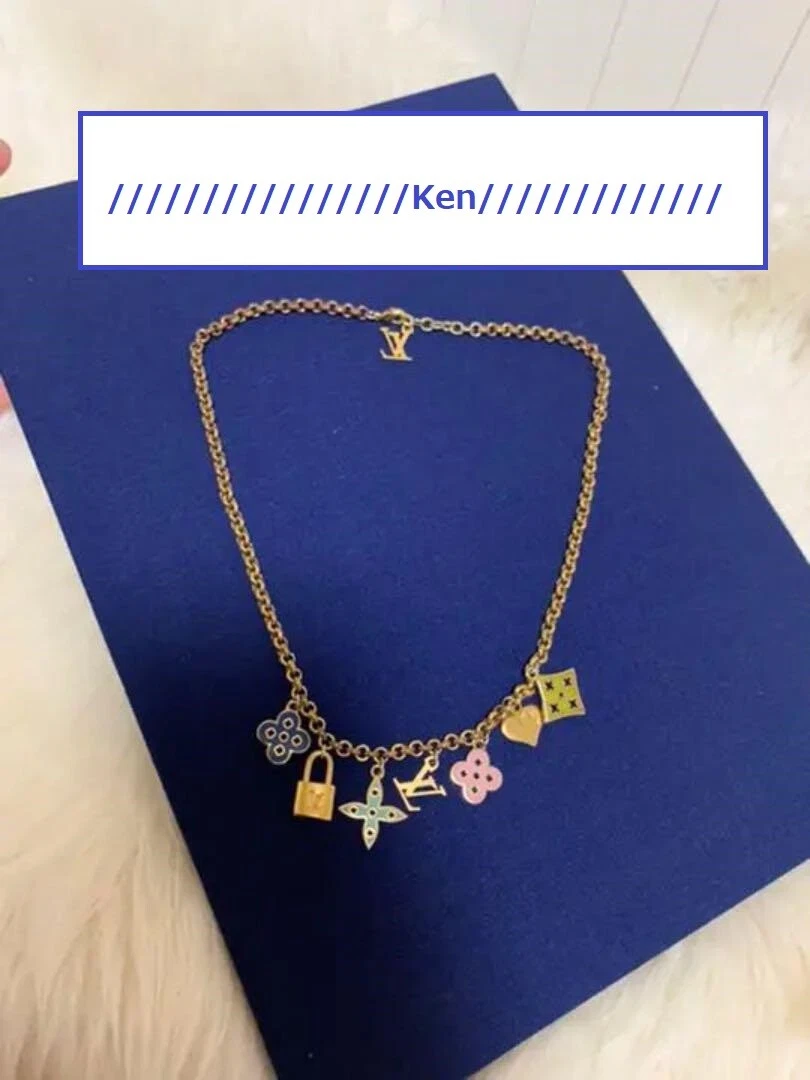 Louis Vuitton LV Logo Bracelet with Heart Charm