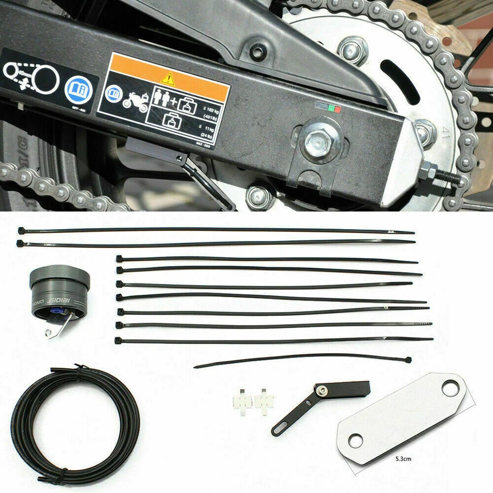 Universal Automatischer Motorrad Kettenöler Motorcycle Chain Oiler Titanium DE - Bild 2 von 4