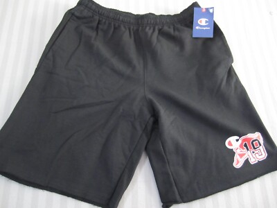 Champion Men's Fleece Shorts Knee-Length Black Sz Large