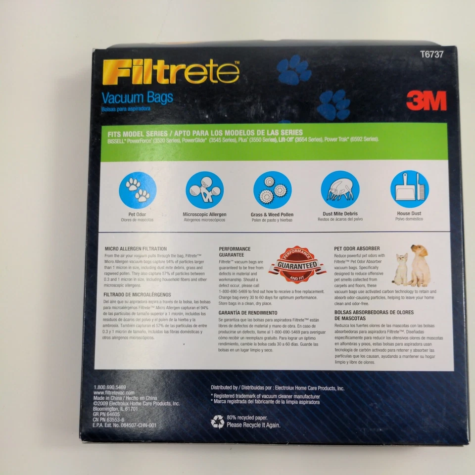 Filtrete Bissell 1, 4 & 7 Vacuum Bags for 3520 3545 3550 3554 6592 - Image 3 of 3