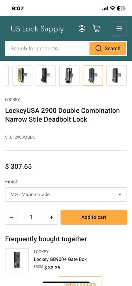 Caja de 3 Lockey 2900 Doble Combinación Estilo Estrecho Cerradura de Cerrojo Grado Marino Foto 3 de 4