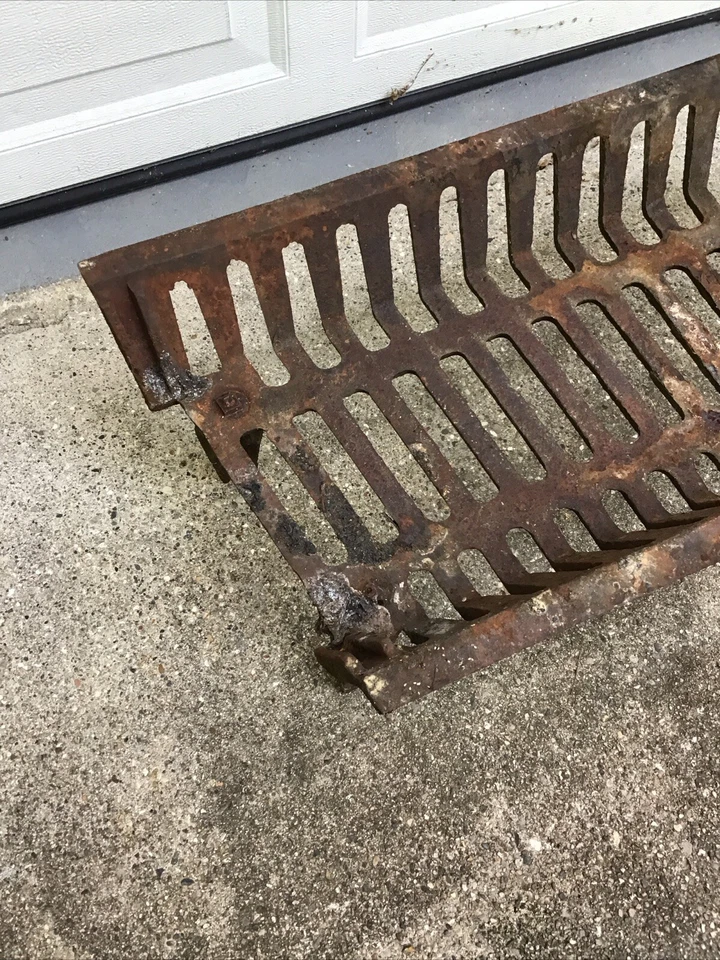 Rejilla de hierro fundido grande chimenea leña soporte 29"x 14" Foto 2 de 4