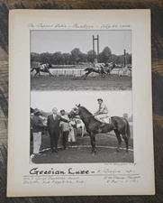 1956 Saratoga Win Photo: Grecian Lure, HOF George Odom, Eric Guerin, 14x18