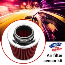 Universal Car Air Filter Induction Kit Sports Car Cone Air Filter Chrome Finish