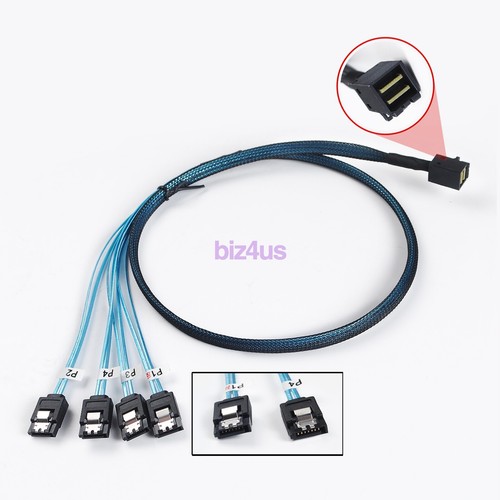 Reverse Breakout Cable 4x SATA to 1x SFF-8643 Internal Mini SAS Drive Cable 80cm - 第 13/13 張圖片