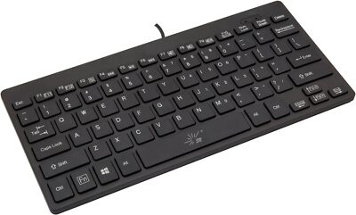 Wired Multimedia Keyboard Compatible With Pc Mac Ps3 Xbox360 Windows Black