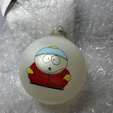 South Park Cartman Holiday Glass Ball Ornament 4" Christmas Tree Decoration 1998