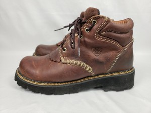 bota de trabalho de couro