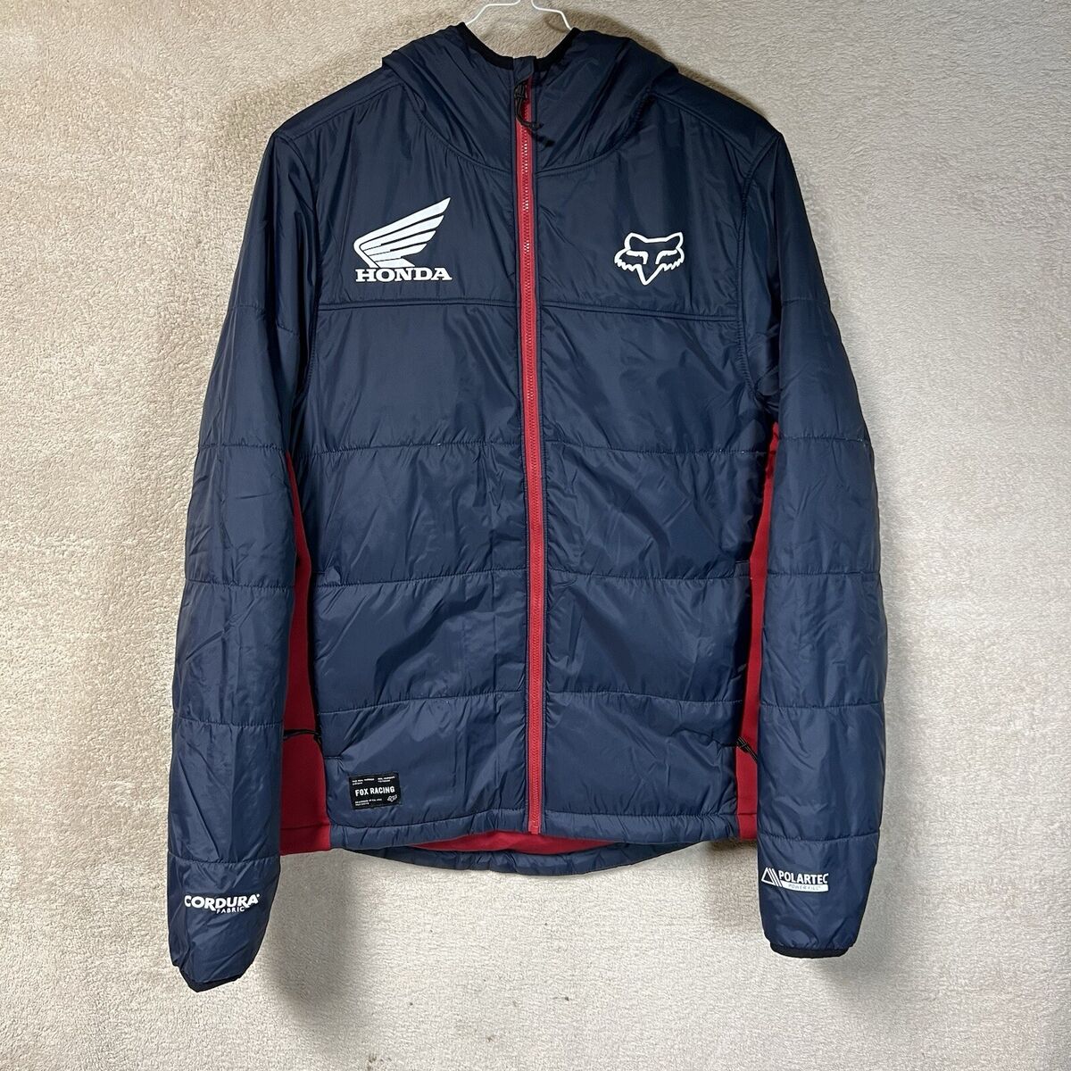 Fox Racing x Honda Ridgeway Jacket Mens Small Blue Puffer Fox Racing x Honda Ridgeway Jacket Mens Small Blue Puffer