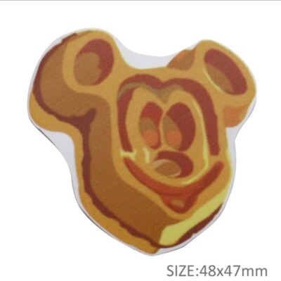 5 pc. Planar Resin Hair Bow Center 1051752 Mickey Waffle theme park food fair