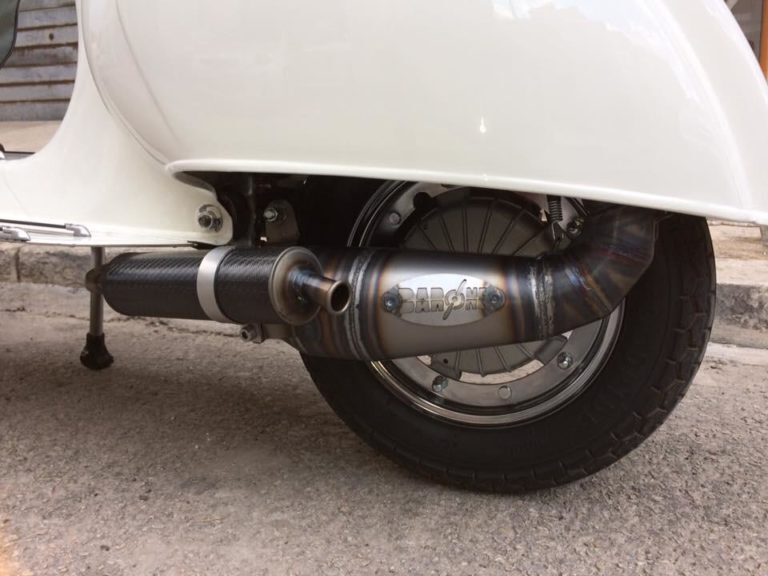 Marmitta Barone Racing Compatibile collettore Proma per vespa 50