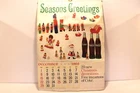 Advertising Vintage Coca-Cola 1969 Calendar Season Greetings in good condition
