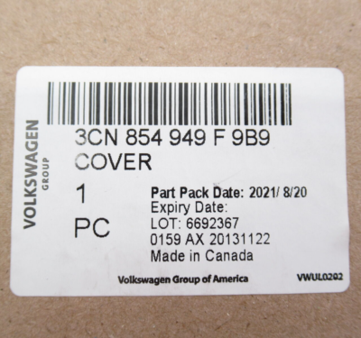 Genuine OEM VW 3CN-854-949-F-9B9 Driver Rear Lower Molding