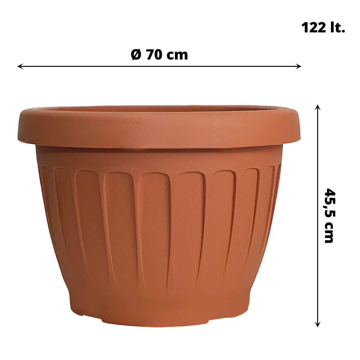 Vaso Fioriera In Terracotta Toscano Umbro Decorato Piante Agrumi Resistente Gelo - Foto 8