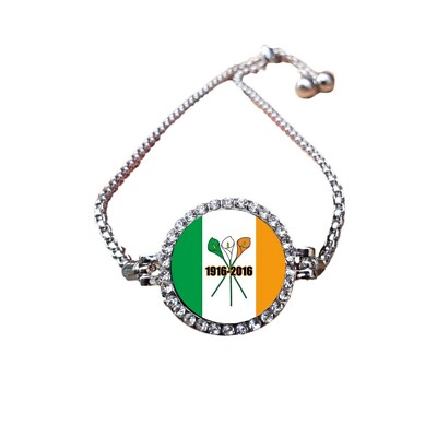 Armband Ostern Aufstieg Irland silberfarben mit Diamanten und Geschenkbox