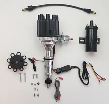 FORD FE 390 427 428 352 360 SMALL FEMALE CAP HEI DISTRIBUTOR + BLACK 45K COIL