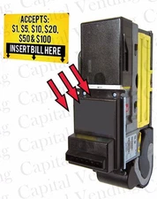 Accepts $1-$100  Decal Sticker for Mars AE 2812  2801  2811 bill validators