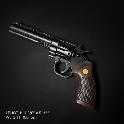 COLT Python ガスガン ブラック Black Fantasy Grimes Colt Python Revolver Foam Gun For Cosplay