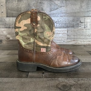 camo justin boots women's