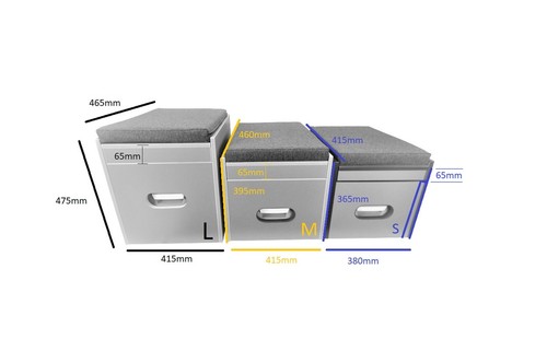 Toiletten Hocker Porta Potti 335 Weiß inkl. Polster schwarz ohne Toilette - Bild 4 von 4