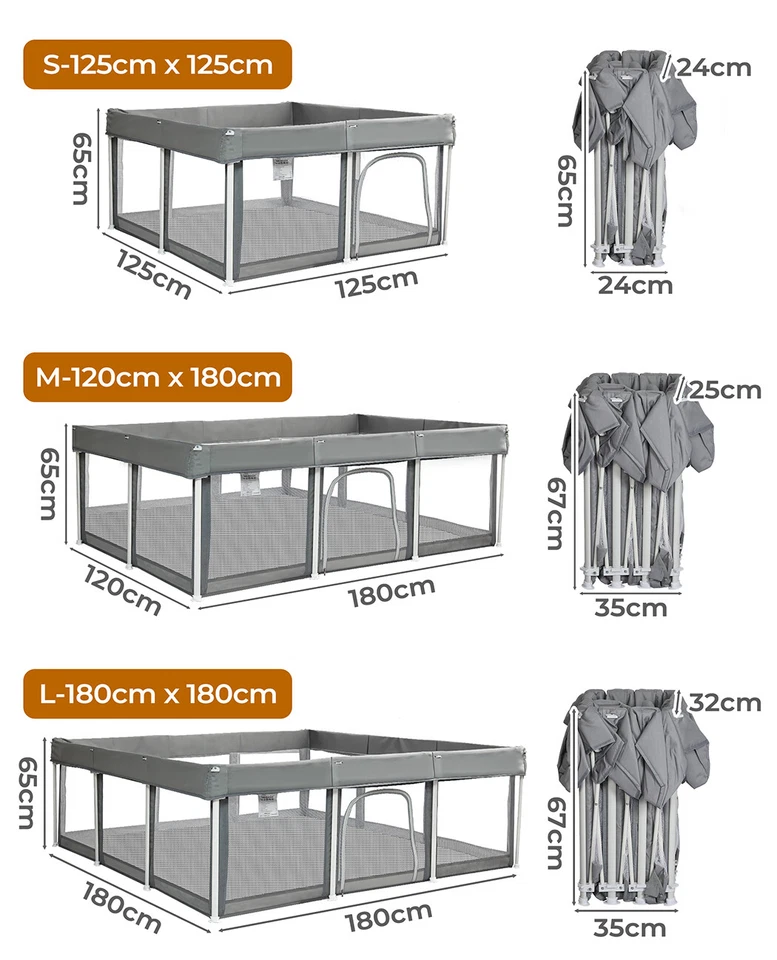 Bopeep Kids Playpen Pop-up Foldable Baby Safety Mesh Fence Toddler Play Center - image 2 of 4