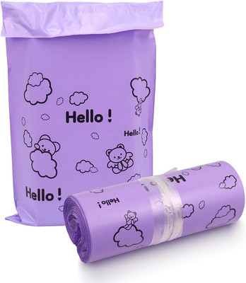 Personal Disposal Bags, Set of 100 Women Sanitary Disposal Bags, Purple Cute Car