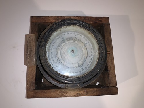 1943 U.S. NAVY COMPASS BU SHIPS 3 BECK-LEE CORP. #3735 VINTAGE NAUTICAL TREASURE - Picture 2 of 10