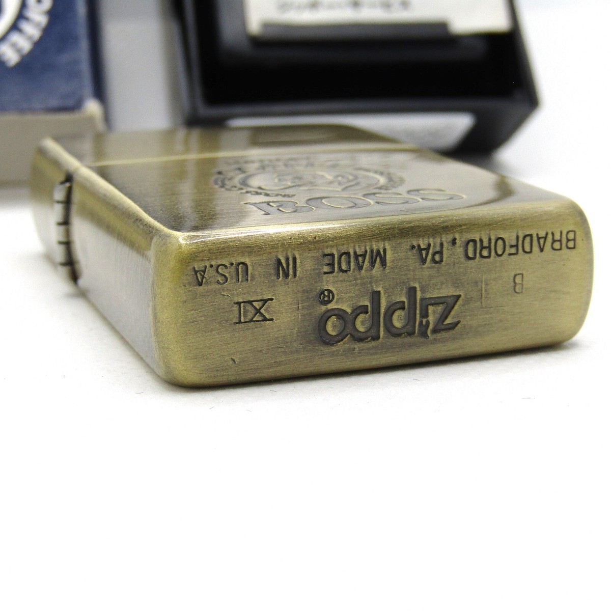 サントリー - ojarumaruさん専用 Suntory Boss Coffee Solid Brass Zippo Oil Lighter 1995 MIB