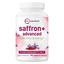 Micro Ingredients Saffron+ Advanced Supplements 60 Veggie Capsules 10-in-1 NEW