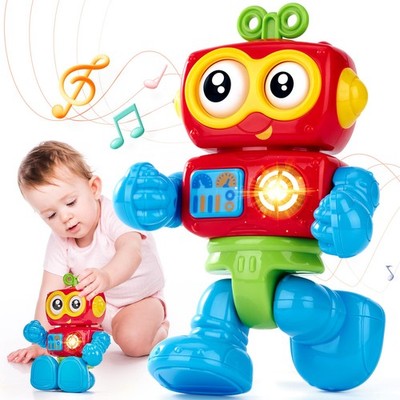 hhaland Spielzeug für 1 jährige Jungen - Activity Roboter Baby Spielzeug - Musikalisches Leuchten