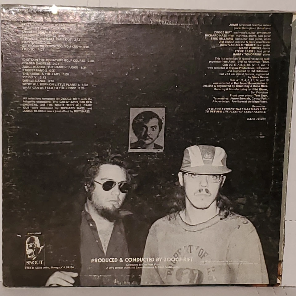 ZOOGZ RIFT'S MICRO MASTODONS Idiots on Miniature Golf Course 1979 LP VG+ - Image 2 of 4