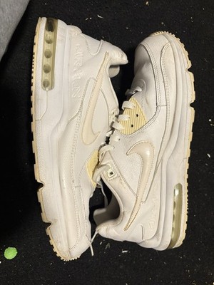 Vintage Nike Air Max Wright Men's Shoes Size 11.5 All White Athletic Sneakers