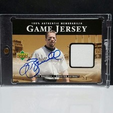 Jeff Bagwell Auto Game Jersey Autograph Card