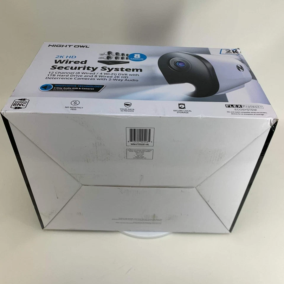 New Night Owl 2-Way Audio 12 Channel DVR Security System 8 cameras WM-FTD281-8L - Image 3 of 4