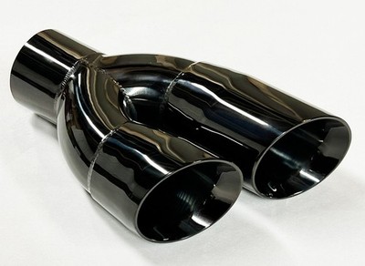 Exhaust Tip 2.50'' Inlet 3.00'' Outlet 9.50'' long WDWDS30095-250-BC-SS Dual Double