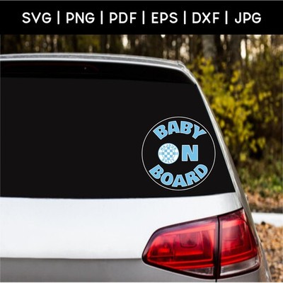 Baby on Board Hajduk Split Blue Digital File SVG PNG PDF EPS DXF JPG Car Decal