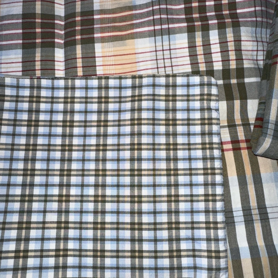 2 Standard Pottery Barn /Pb Teen Cotton Plaid Pillow Cases Standard Size EUC - Image 3 of 4