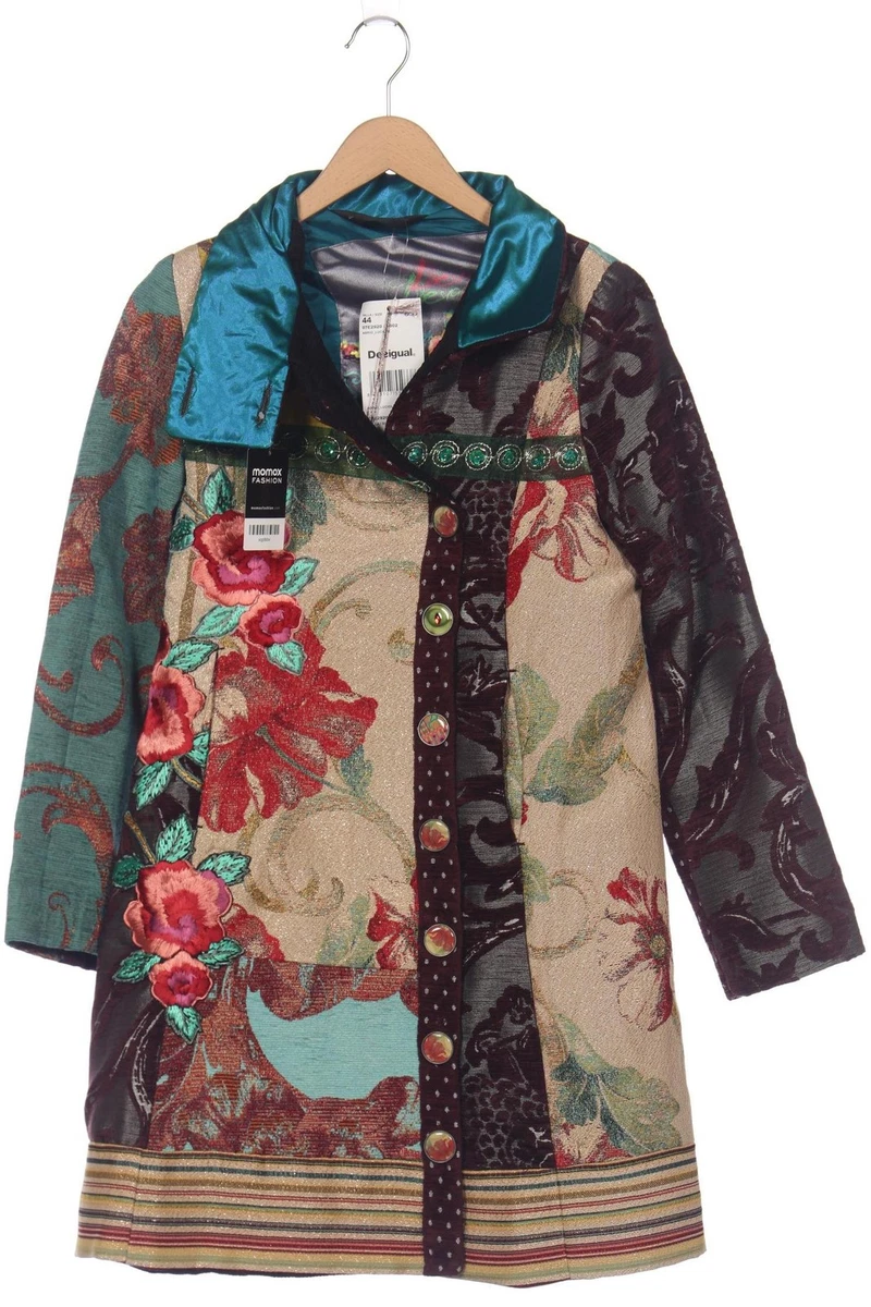 Desigual Mantel Damen Jacke Parka Gr. 44 Baumwolle Wolle Mehrfarbig #24pqqz1