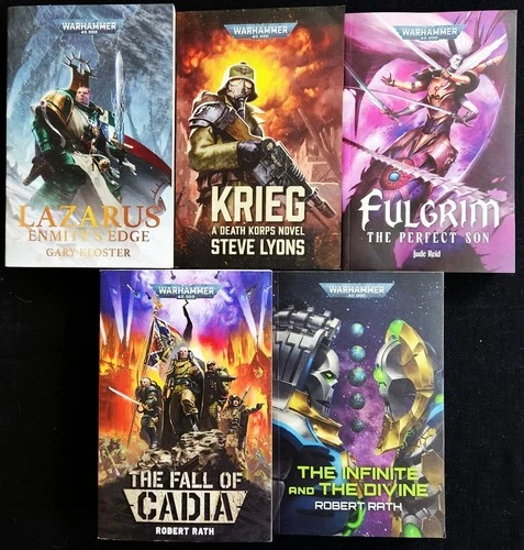 Mixed Lot 5 WARHAMMER 40,000 TPB~Lazarus~Krieg~Fulgrim+~Black Library~Like New