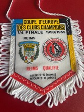 PETIT FANION PENNANT - STADE DE REIMS / STANDARD LIEGE C.EUROPE C1 1958/1959