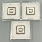 3 Geiger 1ozt .999 Fine Silver Bars in orig cases w/toning scarce  L24007