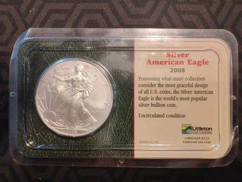 US 2008 - 1 oz .999 SILVER American Eagle - Uncirculated