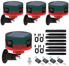 Solar Outdoor Motion Sensor Alarm, 13 Sounds & 360° Motion Detector Alarm Sup...