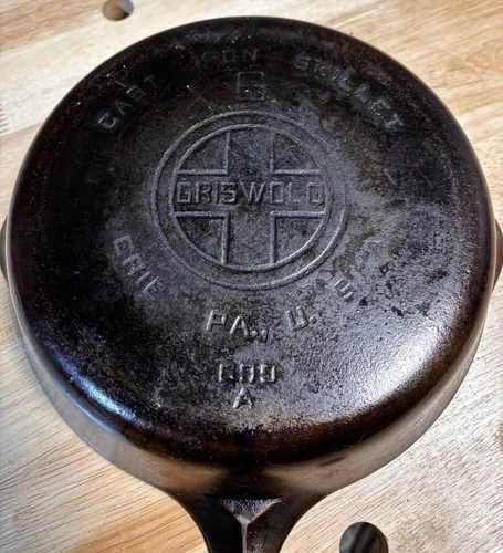 Griswold Cast Iron #6 Large Block Skillet
