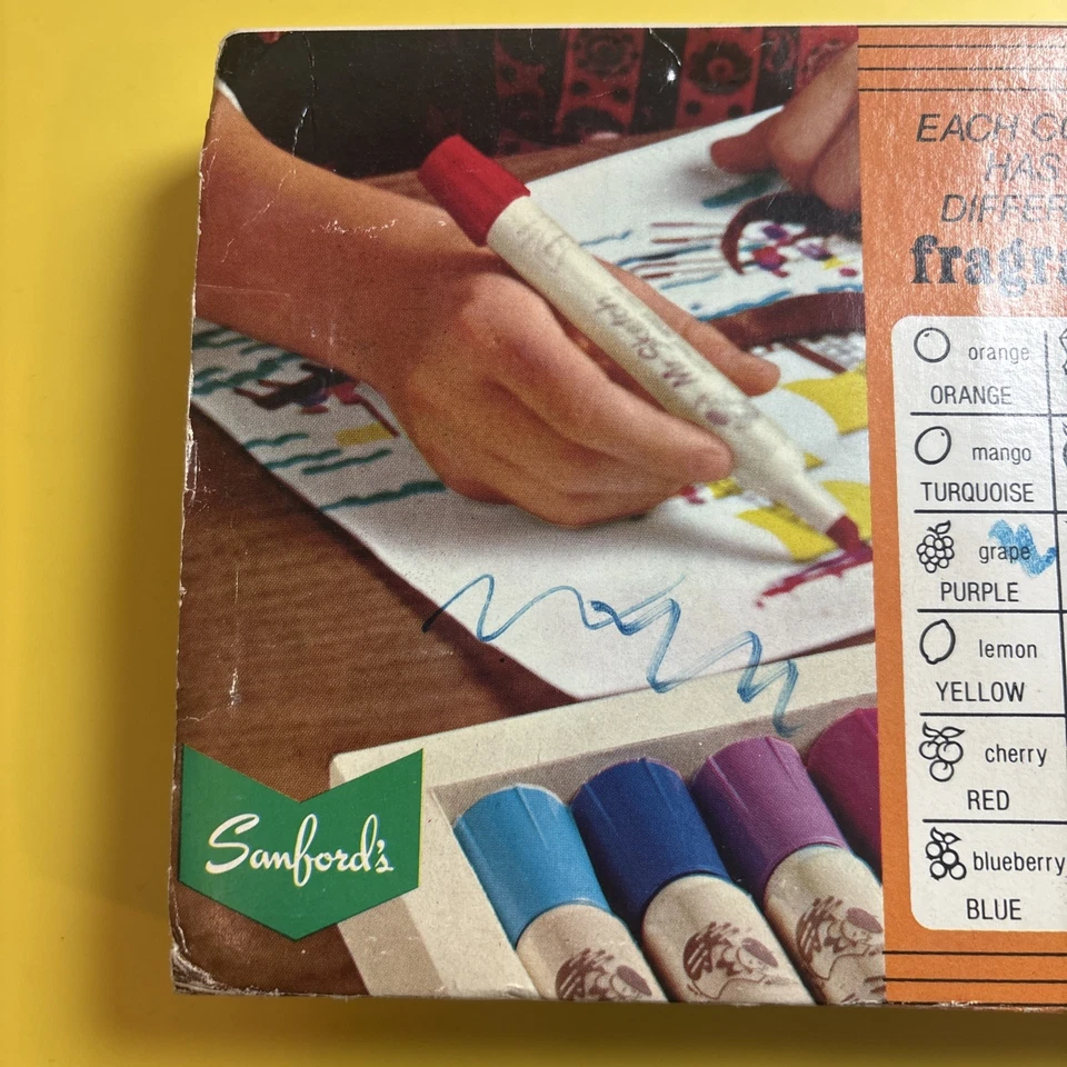 c. 1960s Mr. Sketch Instant Water Colors Marker Set Sambos Bellwood IL Vintage - Image 3 of 4