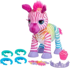 furReal Zenya Rainbow Zebra 14″ Interactive Plush + 22 Accessories New in Box